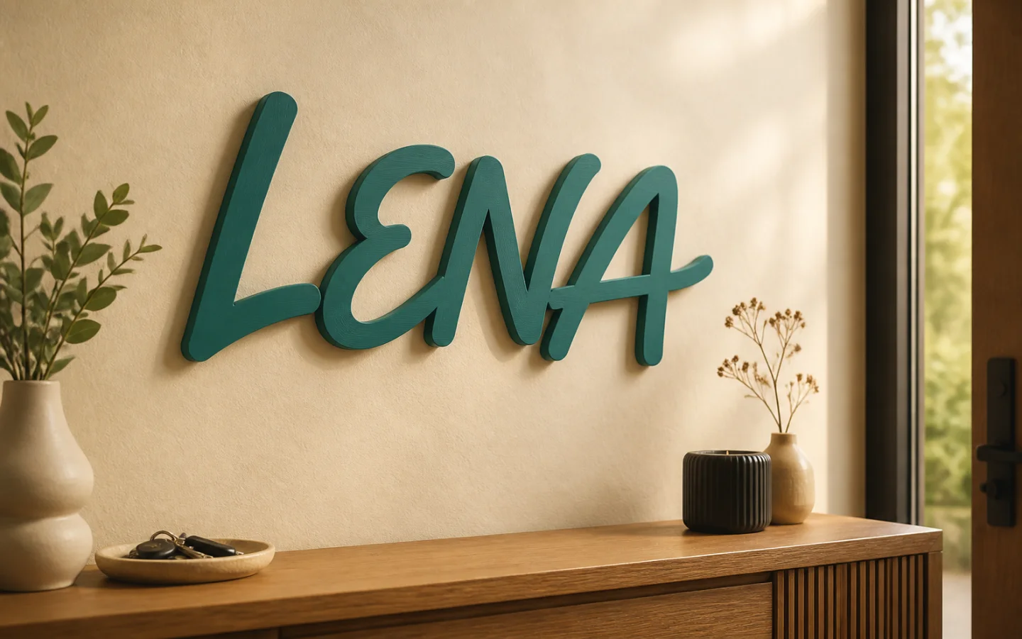 Personalisierter 3D-Wandschriftzug